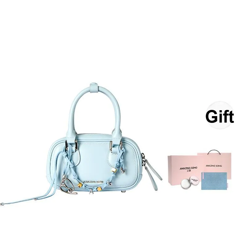 AMAZING SONG Cow Leather Commute Date Campus Shoulder Bag, Crossbody Bag, Handbag Women's Multicolor-19