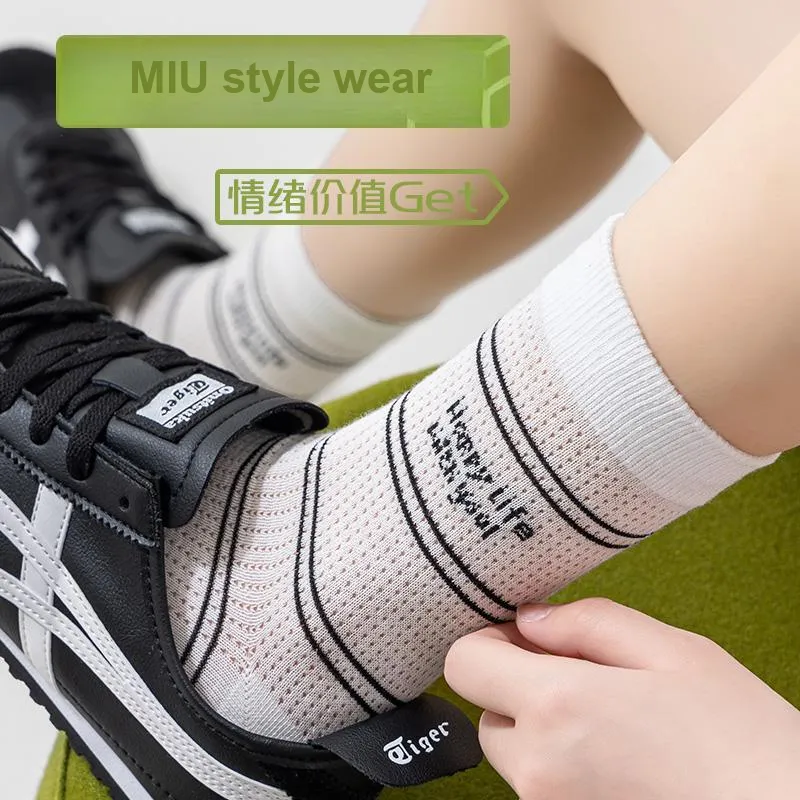 Top Melon Mid Calf Socks Women's 5 Pack-27