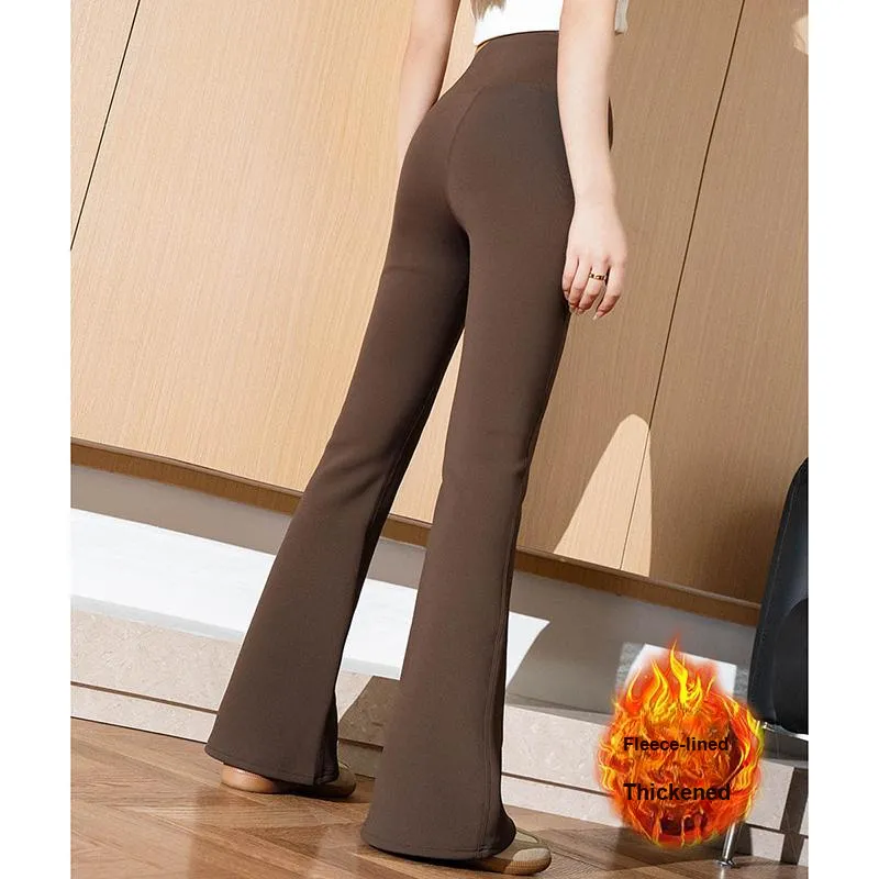 Tonlion Fleece Lined Fall Winter Casual Pants Women's-1