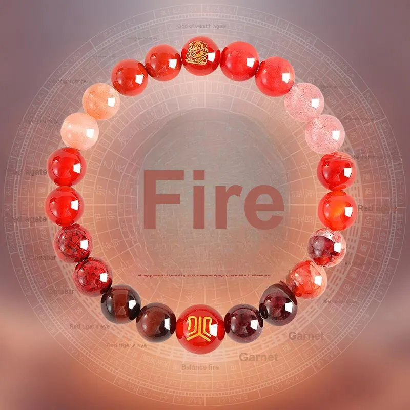 HELA DE HAI Reconstructed Cinnabar Agate Bracelets Unisex-15