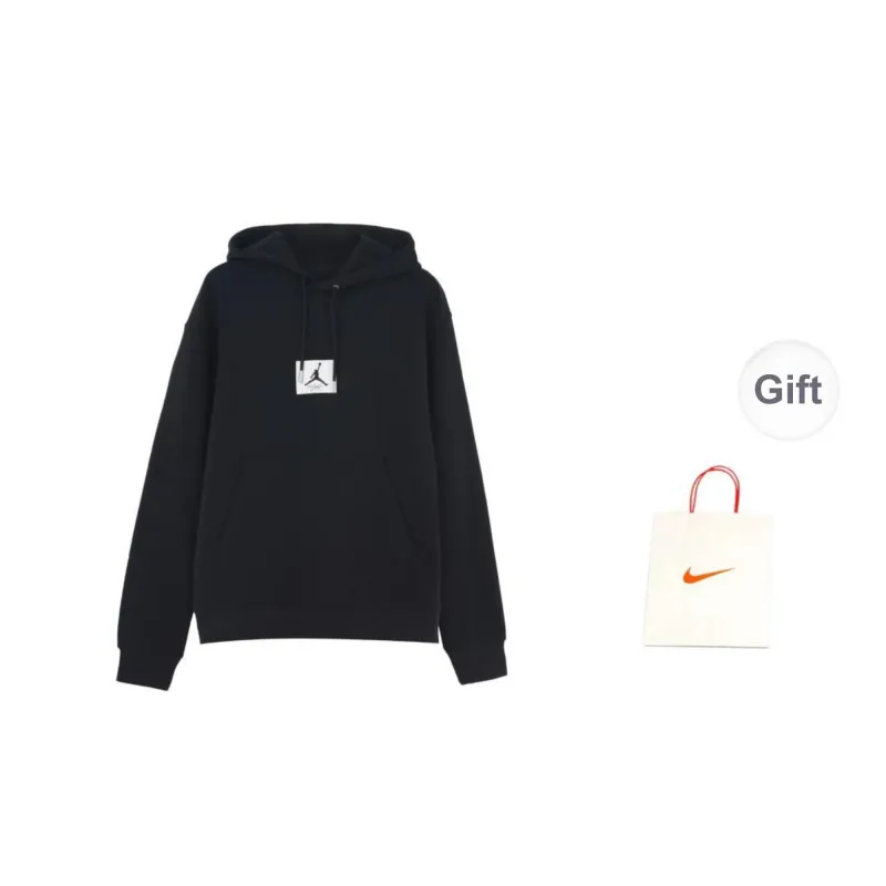 Jordan Sweatshirt Unisex Black Shopping Bag Included-0