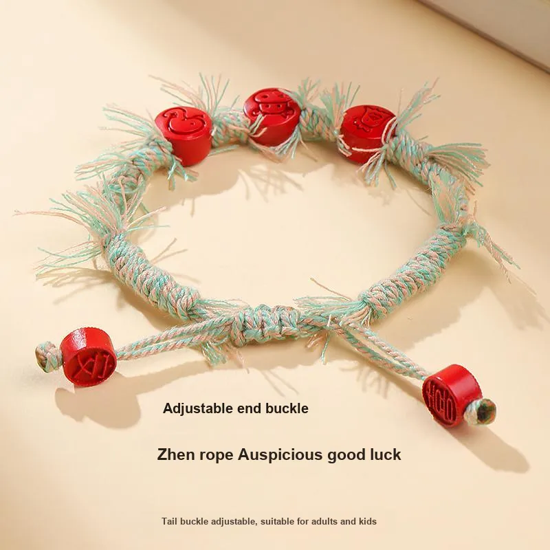 With The Heart Of The Jade Reconstructed Cinnabar Bracelets Unisex-24