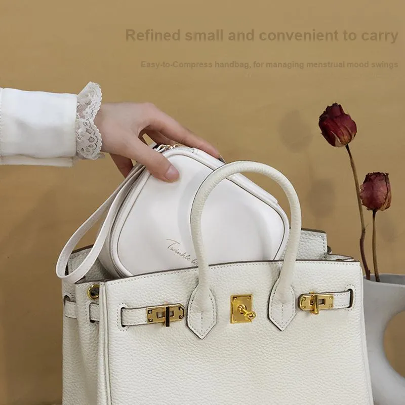 LETOO PU Makeup Bag Regular Women's Cream White-5