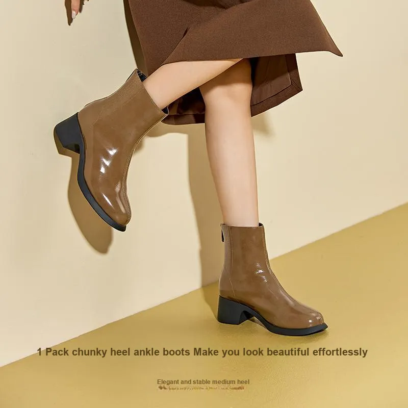 DG Ankle Boots Women's Black/Caramel-5