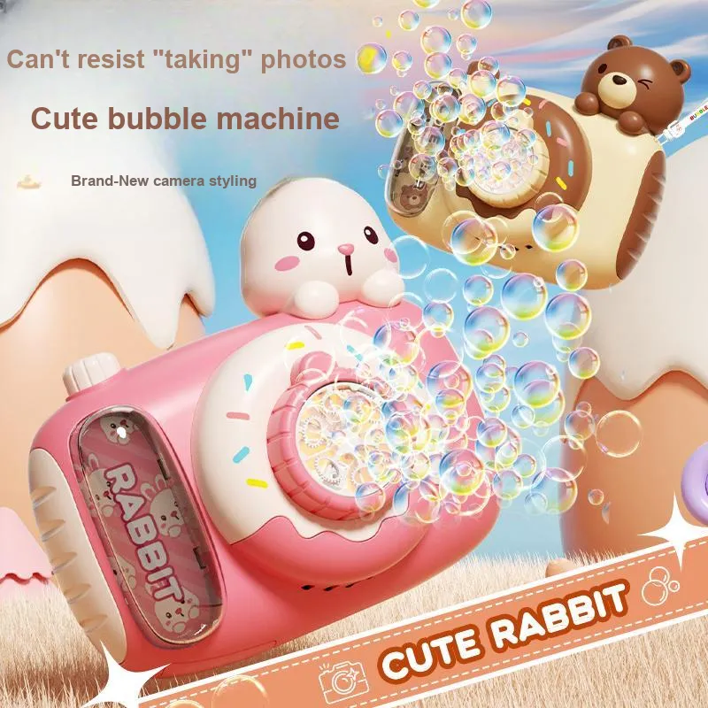 TEMI Fully Automatic Cartoon Camera With Electric Light, Non Leakage Design Bubble Machines-2