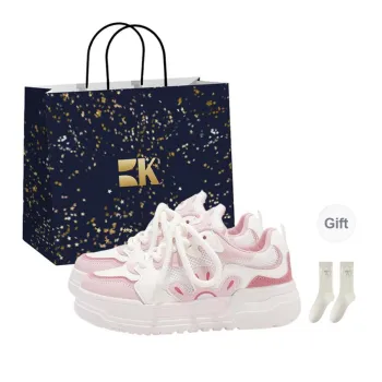 Boldi Kuki Slip Resistant, Abrasion Resistant, Breathable Low Top Skateboard Shoes Women's Pink Shopping Bag
