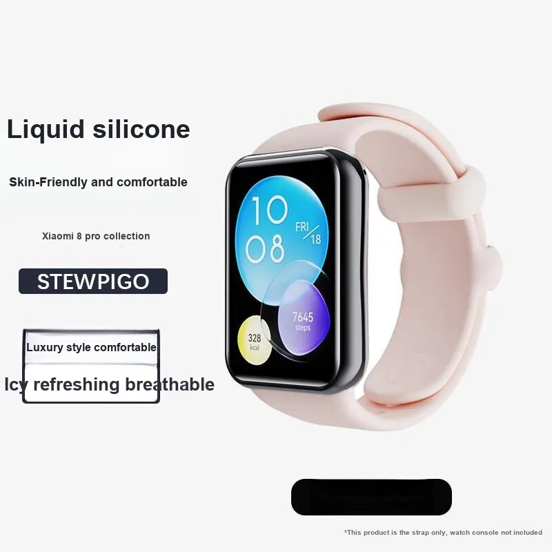 STEWPIGO Xiaomi Compatibility Watch Band 130 205mm Silicone Material-21