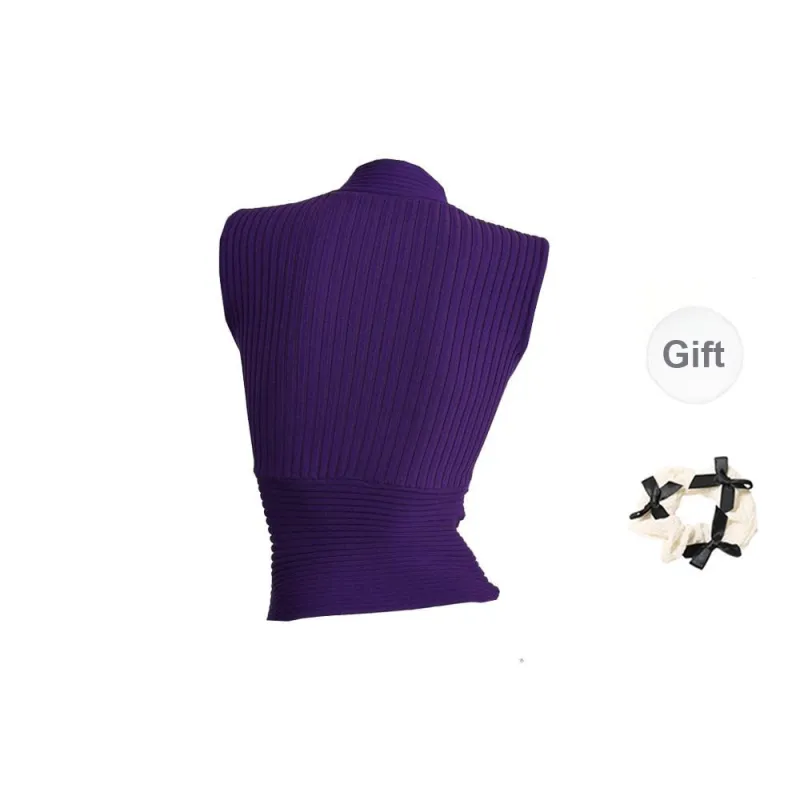 TORIGHT Tank Tops Women's Iris Purple+Bowknot Hair Tie Comes With-1