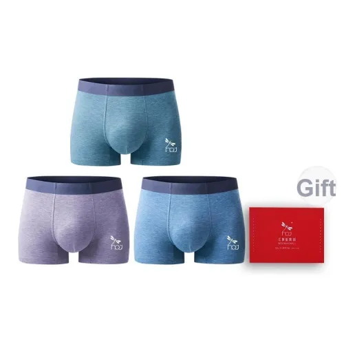 RED DRAGONFLY 50S Модал Трусы Мужские 3 Пачки Подарочный Набор Коробка