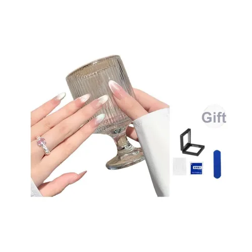 XNTX Кристалл Лайм Пузырьки False Nail Овал Cool Color Series Jump Цвет Coquette