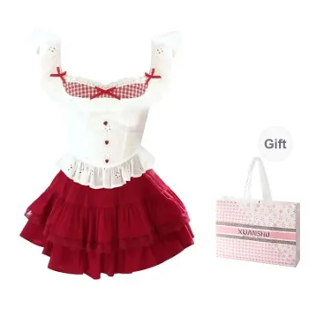 XUANSHU Two Piece Skirt Sets Women's