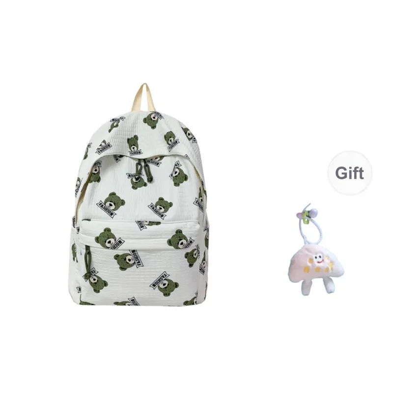 URBAN FOREST Composite Cloth Backpack Unisex Pink/Green/Black/Khaki-5