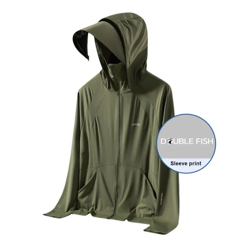 DOUBLEFISH Breathable Quick Dry UV Protection Sun Protection Clothing Unisex-7
