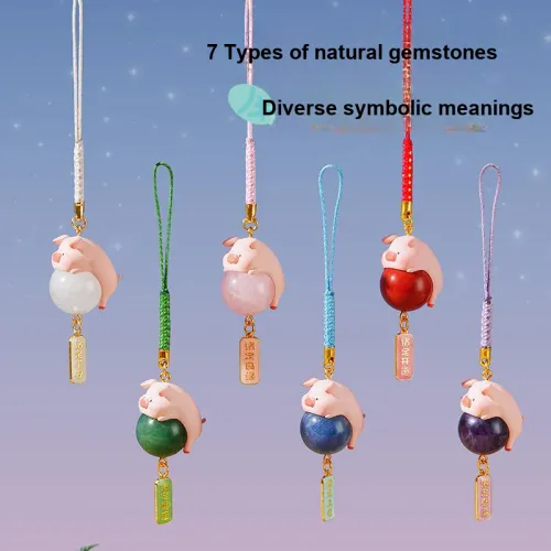 M G SHOP Консервы LULU Pig The Поросенок Удачи Кристальный Амулет Подвеска Surprise Box Слепые коробки Single Blind Box