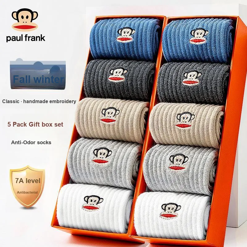 PAUL FRANK Mid Calf Socks Men's Box 5 Pack-50