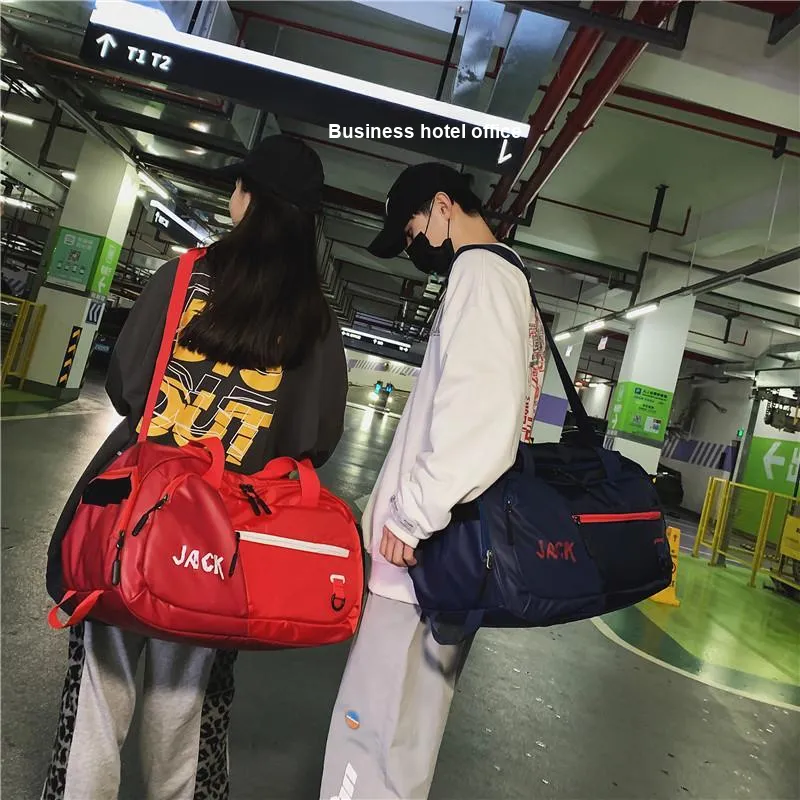 PULUWIRR Oxford Gym Bag Medium Size Unisex White, Black-27