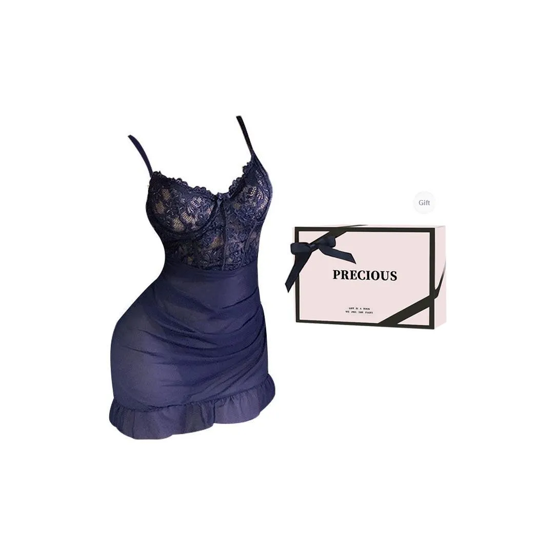 TLXT Ночная сорочка Женская Набор в подарочной коробке Синий