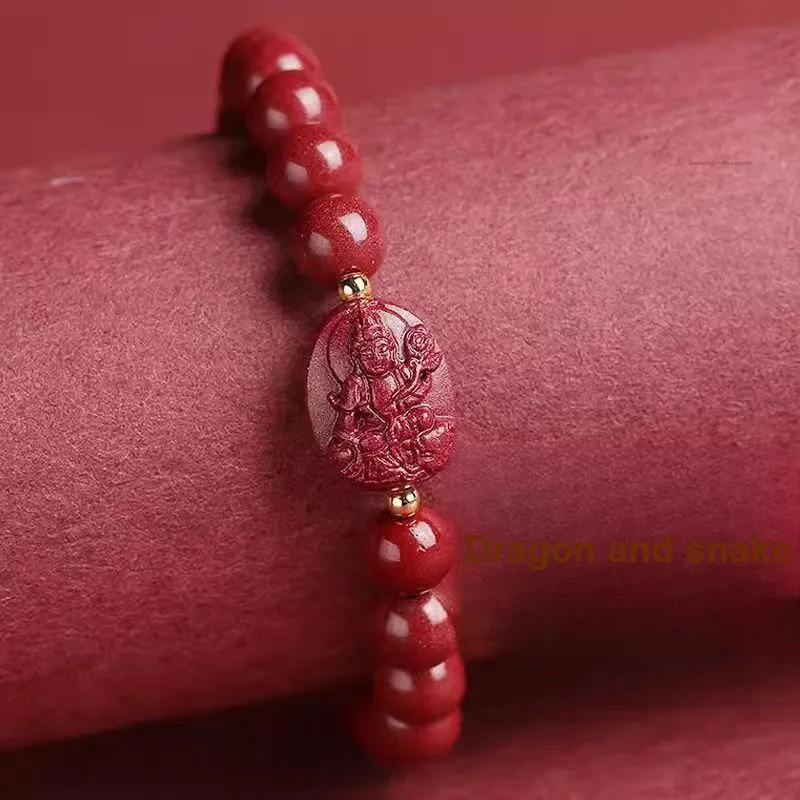 LOVING Cinnabar Jade Bracelets Women's-8