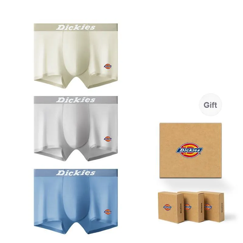 Dickies Underpants Men's Mulberry Silk Lightweight Breathable Skin Nourishing Mid Rise Sweatpants Gift Box Set 3 Pack-14