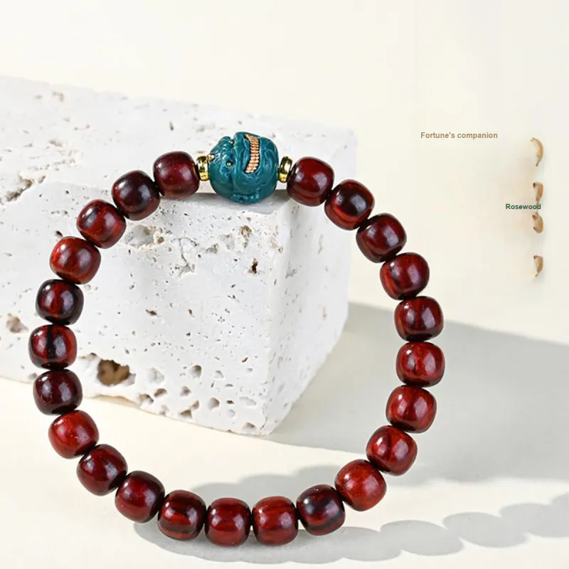 Cuiya Golden Building Rosewood Bracelets Unisex-1