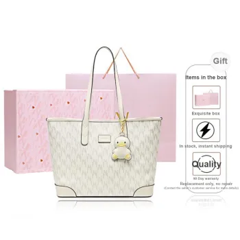 NUCELLE PVC Tote Bag, Shopping Bag, Laptop Bag, Handbag, Shoulder Bag Large Size Women's Rock Brown