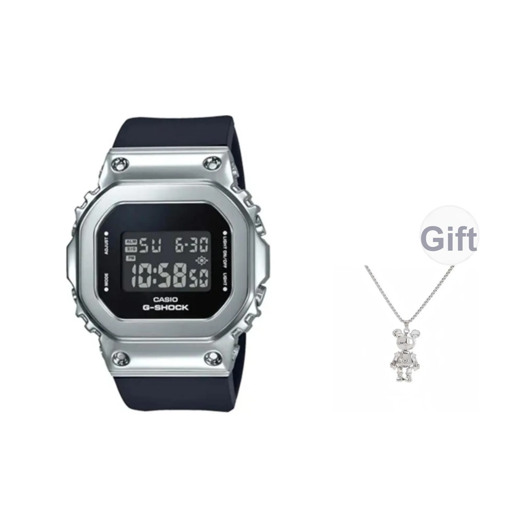 Г Shock Кварцевый Механизм Часы Унисекс Черный Циферблат