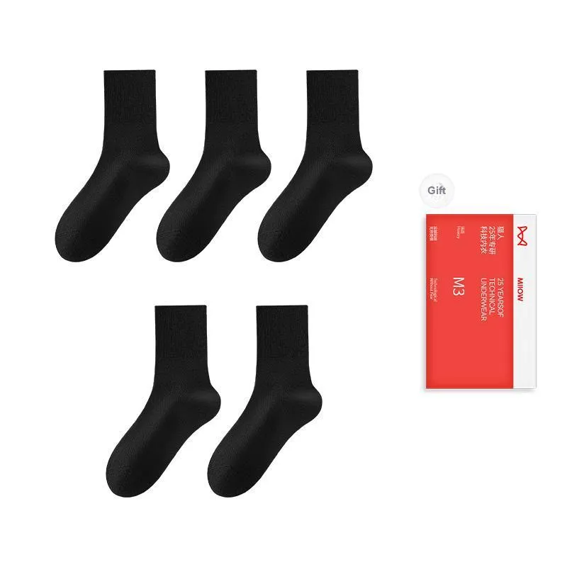 MIIOW Trend Party Series Mid Calf Socks Men's Shopping Bag 5 Pack-7