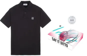 STONE ISLAND Polo Shirts Men Black-Gift Box Set
