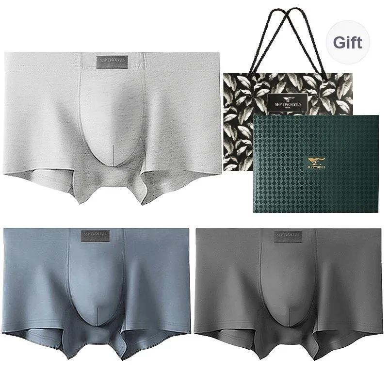 SEPTWOLVES Underwear Gift Box Men's 3 Pack Gift Box Set+Shopping Bag-6