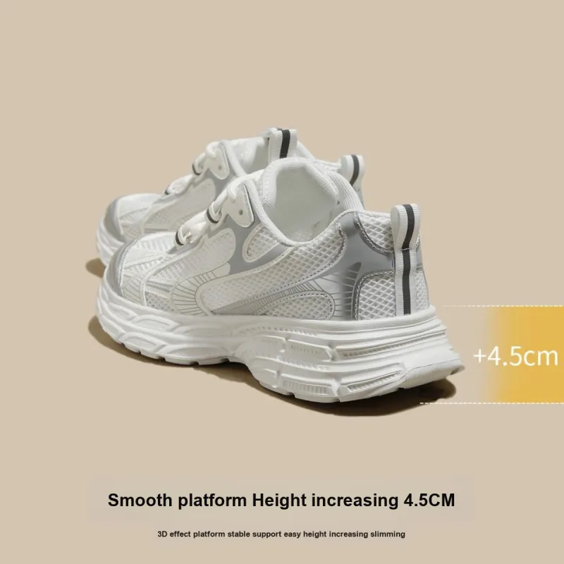 FOXER Low Top Chunky Sneakers Women's Silver/Ecru-2