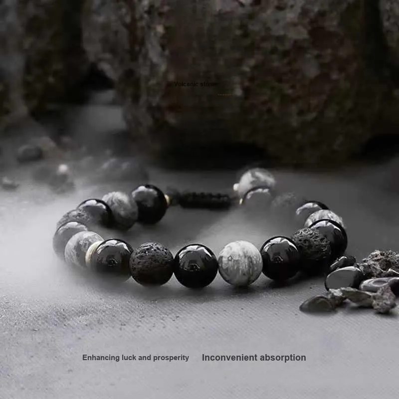 ENFANTIN Obsidian Jade Bracelets Unisex-2