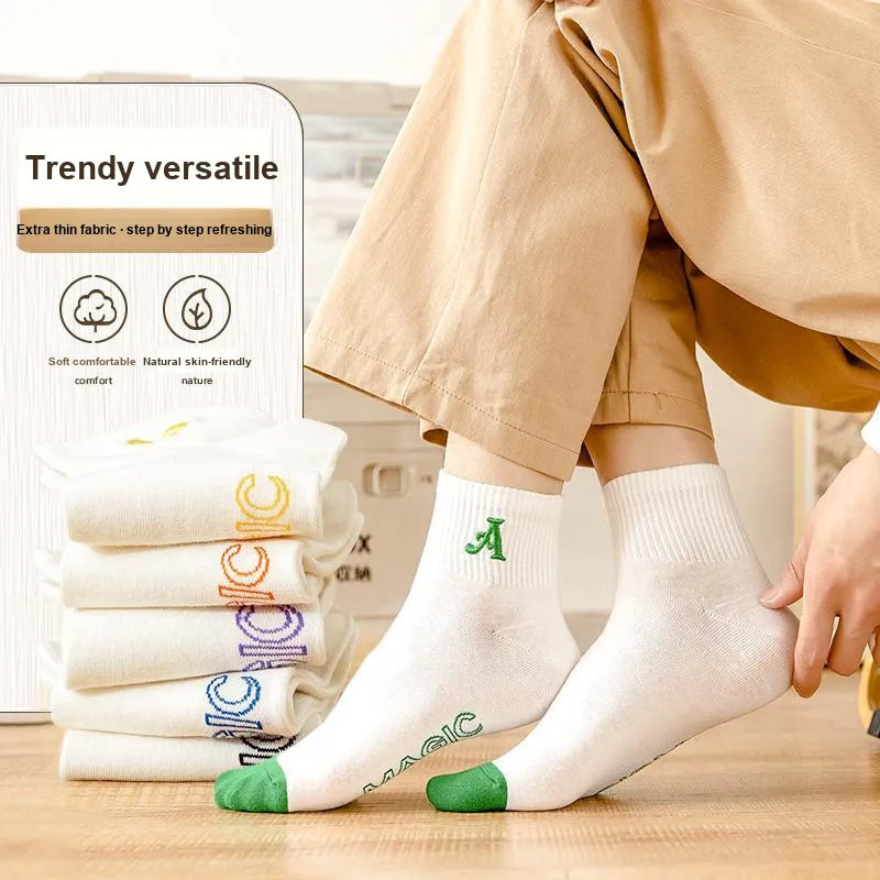 Yalu Mid Calf Socks Men's 5 Pack-8