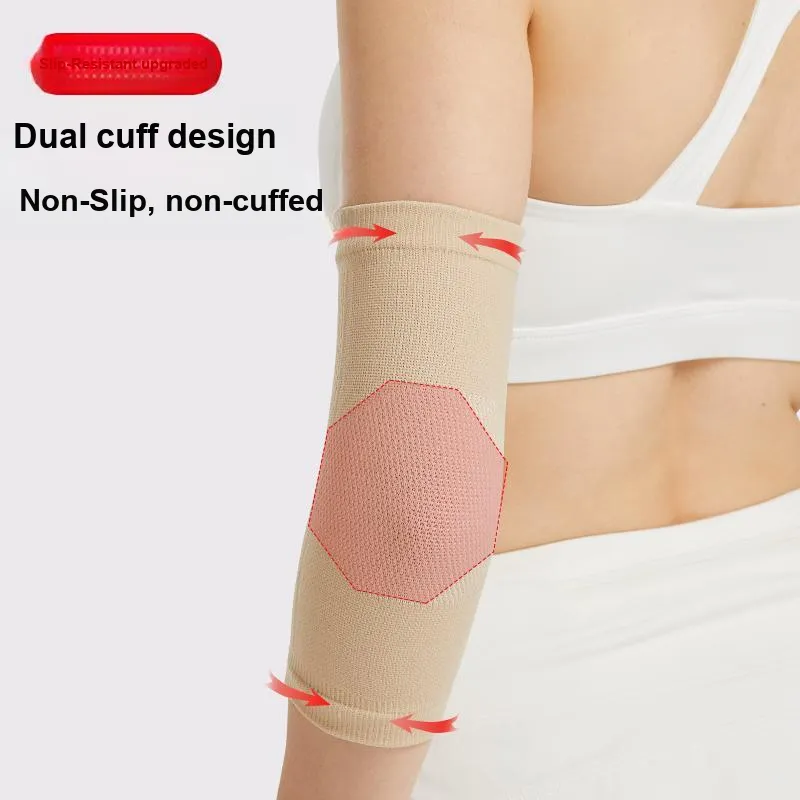 NAILEKESI Running Mountaineering Elbow Pads Breathable Warm Pink Black Polyester Elastane Comprehensive Protective-12