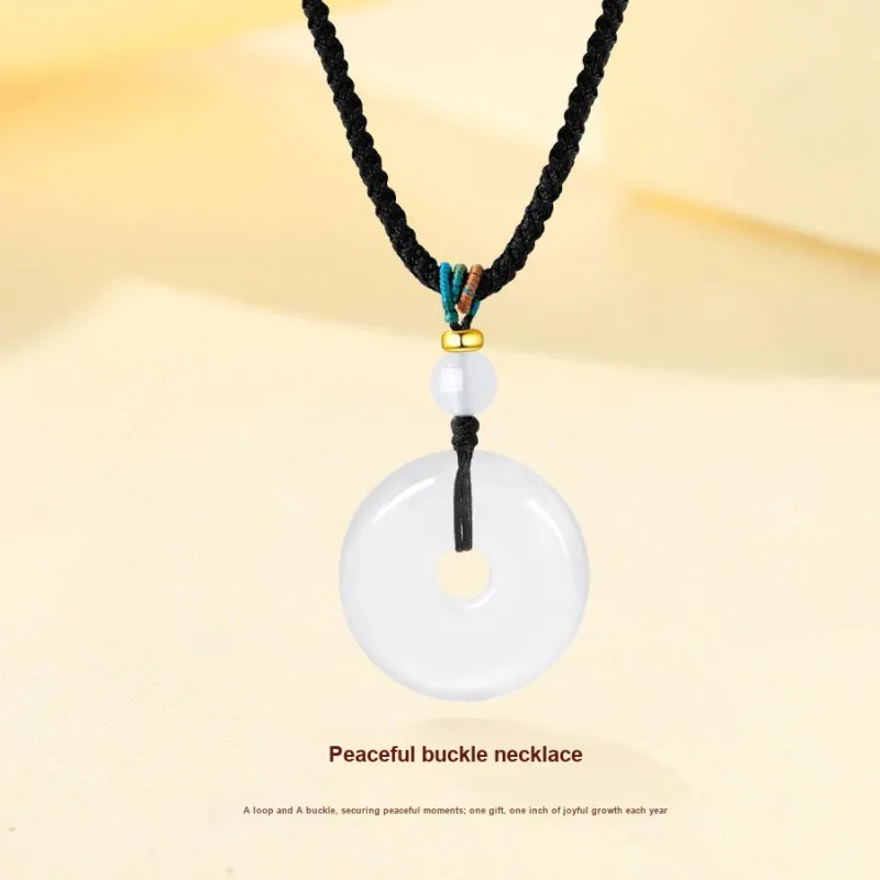 Love Jewelry Natural Chalcedony Necklaces Unisex-1