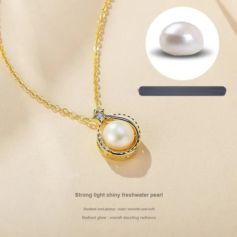Andaozi Pearl Necklaces Women's-4