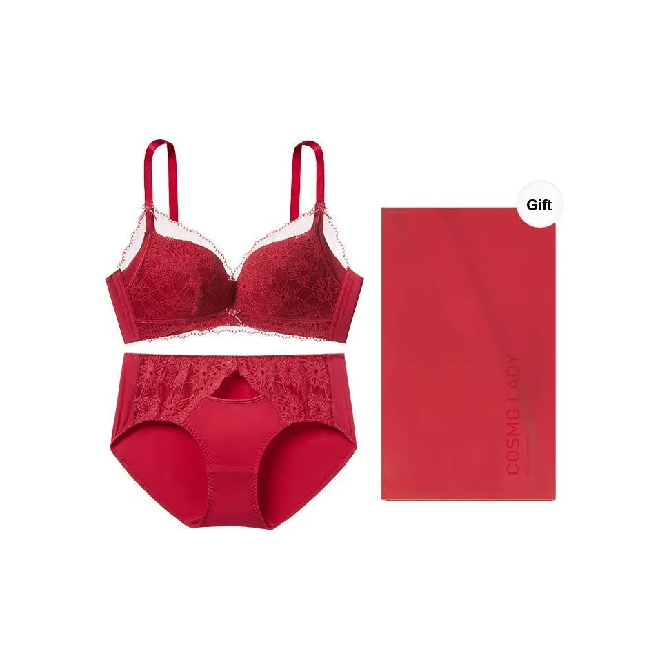 Городская красота нижнее белье подарочная коробка женское ягодно-красный