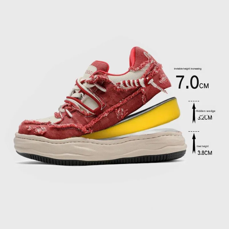 Hip Speed Low Top Skateboard Shoes Unisex Red-5