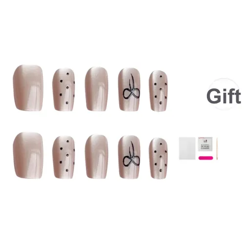 JIABITU Гороховый узор Бабочка False Nail Короткий LADDER Смешанный цвет Градиентный Новый китайский стиль 14mm