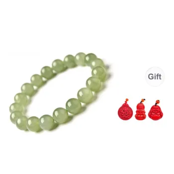 MUGONGZI Hetian Jade Bracelets Pale Greenish White Jade Women's