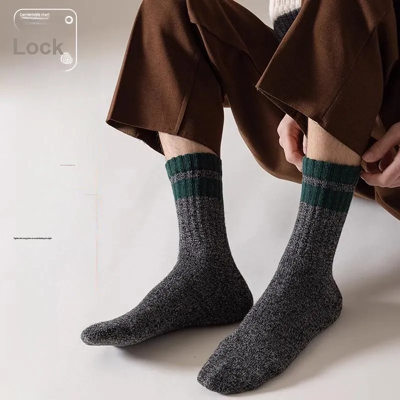 JIAZINI Mid Calf Socks Men's 3 Pack-39