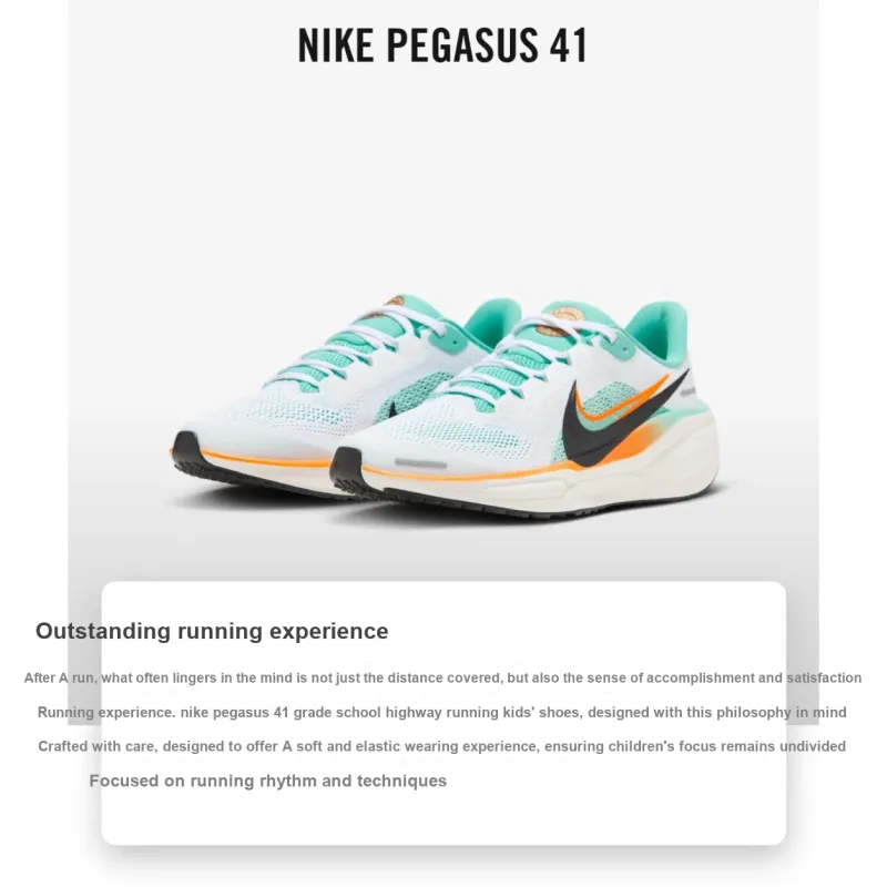 Nike Pegasus 41 Low Top Running Shoes White Blue Black Unisex-1