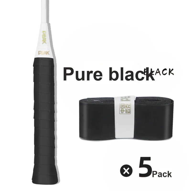 PEAK Badminton Grip Tape Polyurethane + Non-woven Fabric Professional Training Flat Rubber Thin 2/5/10 Pack-51