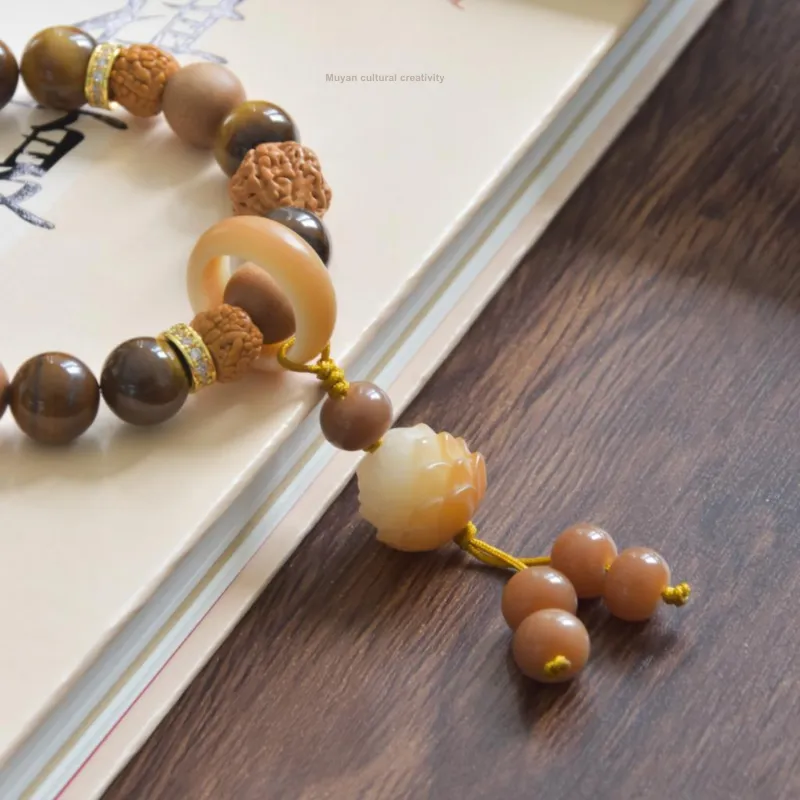 DVNRR Tiger's Eye Stone Jade Bracelets Unisex-5