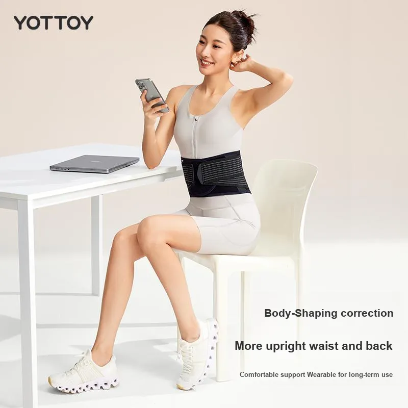YOTTOY Back Support Braces Running Basketball Badminton Breathable Protective Compression Women's-5