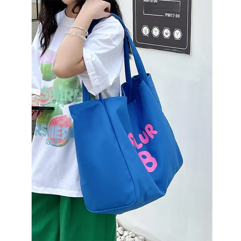 HCXK Canvas Bag, Shoulder Bag Regular Women's Pink/Blue/Yellow/Black/Red/Khaki-14