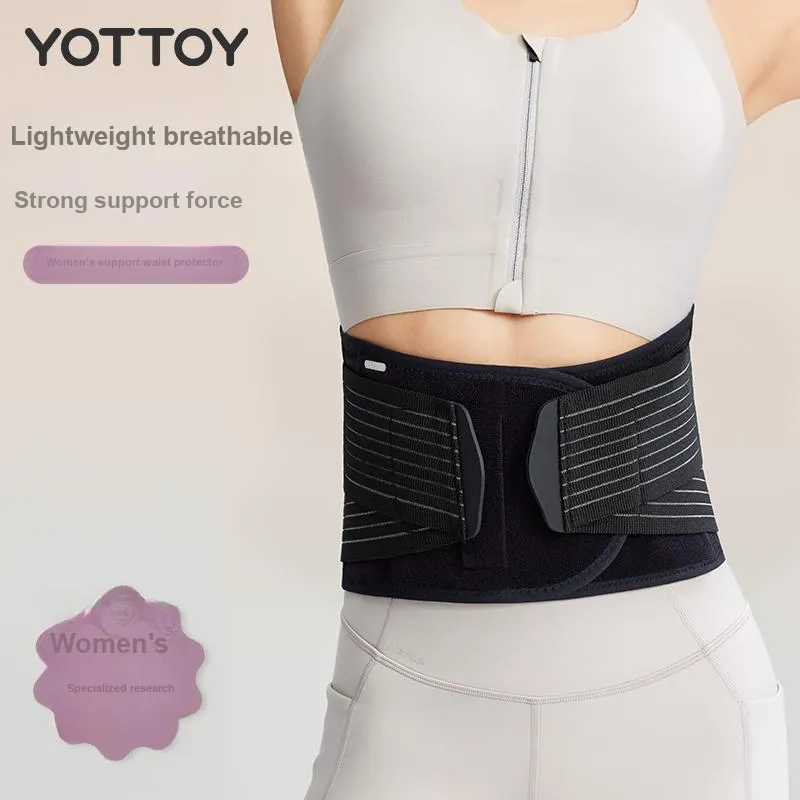 YOTTOY Back Support Braces Running Basketball Badminton Breathable Protective Compression Women's-6