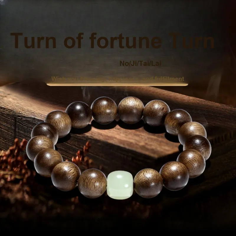 PUTUOSHANWENCHUANG Fragrance Agarwood Bracelets Unisex-1