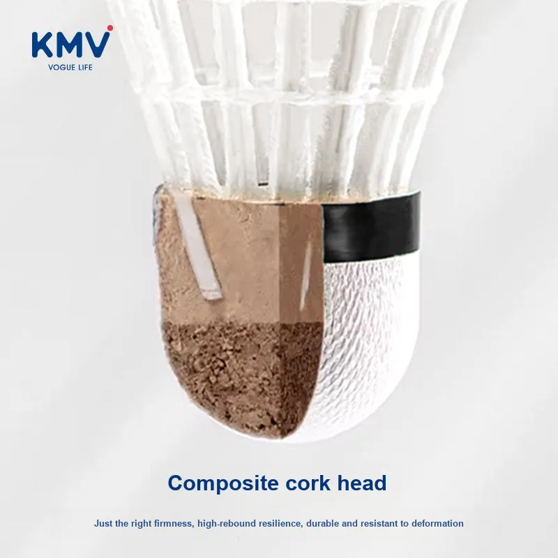 KMV Duck Feather Shuttlecock 12 Pack Duck Feather Everyday Shuttlecocks-2