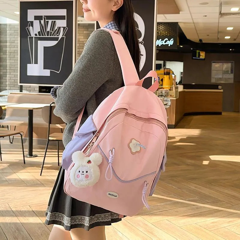 Yalu Nylon Backpack Regular Unisex Multicolor-17