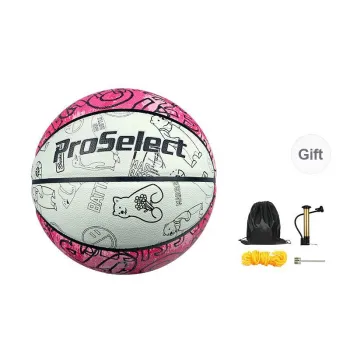 ProSelect PU Basketball Pink White Size 7 Training Match Unisex